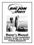 Big Jon Sports Big Water Owner`s manual