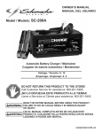 Schumacher Electric SC-200A-CA Owner`s manual