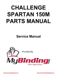 My Binding Challenge Spartan 150M Service manual