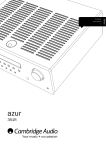 Cambridge Audio Azur 351R User`s manual