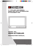 ZENEC ZEM-W702UIR Instruction manual