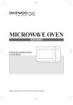 Daewoo KOR-86FB Operating instructions