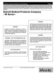 Detroit Radiant IR Series Installer`s Guide - H