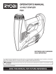 Ryobi P301 Operator`s manual