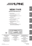 Alpine MDM-7741 Owner`s manual