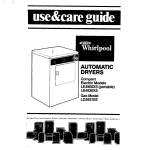 Whirlpool LE4930XS Operating instructions