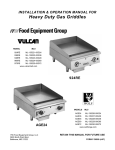 Vulcan-Hart 924RE ML-135221-00G24, 936RE ML-135222-00G36, 948RE ML-135223-00G48, 960RE ML-135224-00G60, 972RE ML-135225-00G72 Specifications