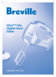 Operating your Breville Wizz™ Mix Digital Hand Mixer