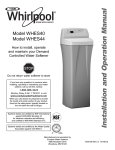Whirlpool WHES44 Specifications