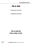 Mitsubishi G75 Installation manual