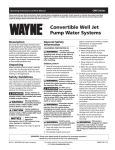 Wayne CWS75 Operating instructions
