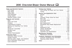 Chevrolet 2005 Blazer Specifications