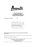 Avanti T-18 Instruction manual