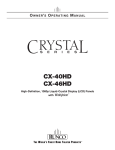 Runco CX-46HD Installation manual