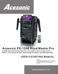 Acesonic DGX-109 User`s manual