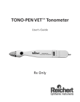 Reichert TONO-PEN VET User`s guide