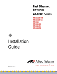 Allied Telesyn International Corp AT-8016F/MT Installation guide