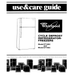 Whirlpool ET12DC Specifications