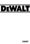 DeWalt DW007 Technical data