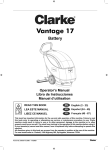 Clarke Vantage 17 Battery Operator`s manual