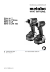 Metabo SSD 18 LT Operating instructions