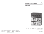 Extron electronics MSW 4SV User`s guide