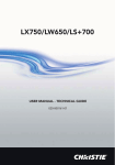 Christie LX750 User manual