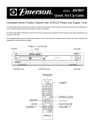 Emerson AV301 Owner`s manual