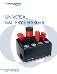 DePuy Synthes Universal Battery Charger II User`s manual