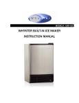 Whynter BUILT-IN ICE MAKER UIM-155 Instruction manual