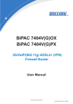 Billion BiPAC 7404VNPX User manual