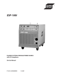 ESAB ESP-101 Service manual