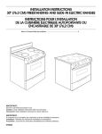installation instructions 30" (76.2 cm) freestanding and