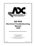American Dryer Corp. AD-840 Operator`s manual