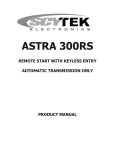 Scytek electronic ASTRA 300RS Product manual