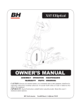 BH FITNESS XS5 Elliptical Owner`s manual