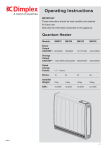 Dimplex QM070 QM100 QM125 QM150 Operating instructions