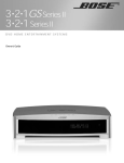Bose 321GS Series II Technical information