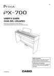 Casio PX700 User`s guide
