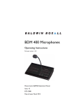 Baldwin Boxall BDM 400 Operating instructions