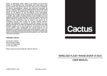 Cactus V5 User manual