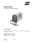 ESAB Powercut 875 Instruction manual