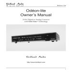 Birdland Audio Od'eon-lite Owner`s manual