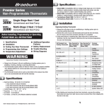 Braeburn 3000 Specifications