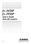 Casio 3950P User`s guide
