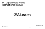 Aluratek ADMPF114F Operating instructions