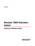 Brocade Communications Systems 7800 Installation guide