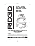 RIDGID WD1450EX1 Owner`s manual