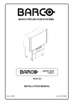 Barco R9001309 Installation manual