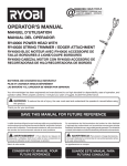 Ryobi  RY40020 Operator`s manual